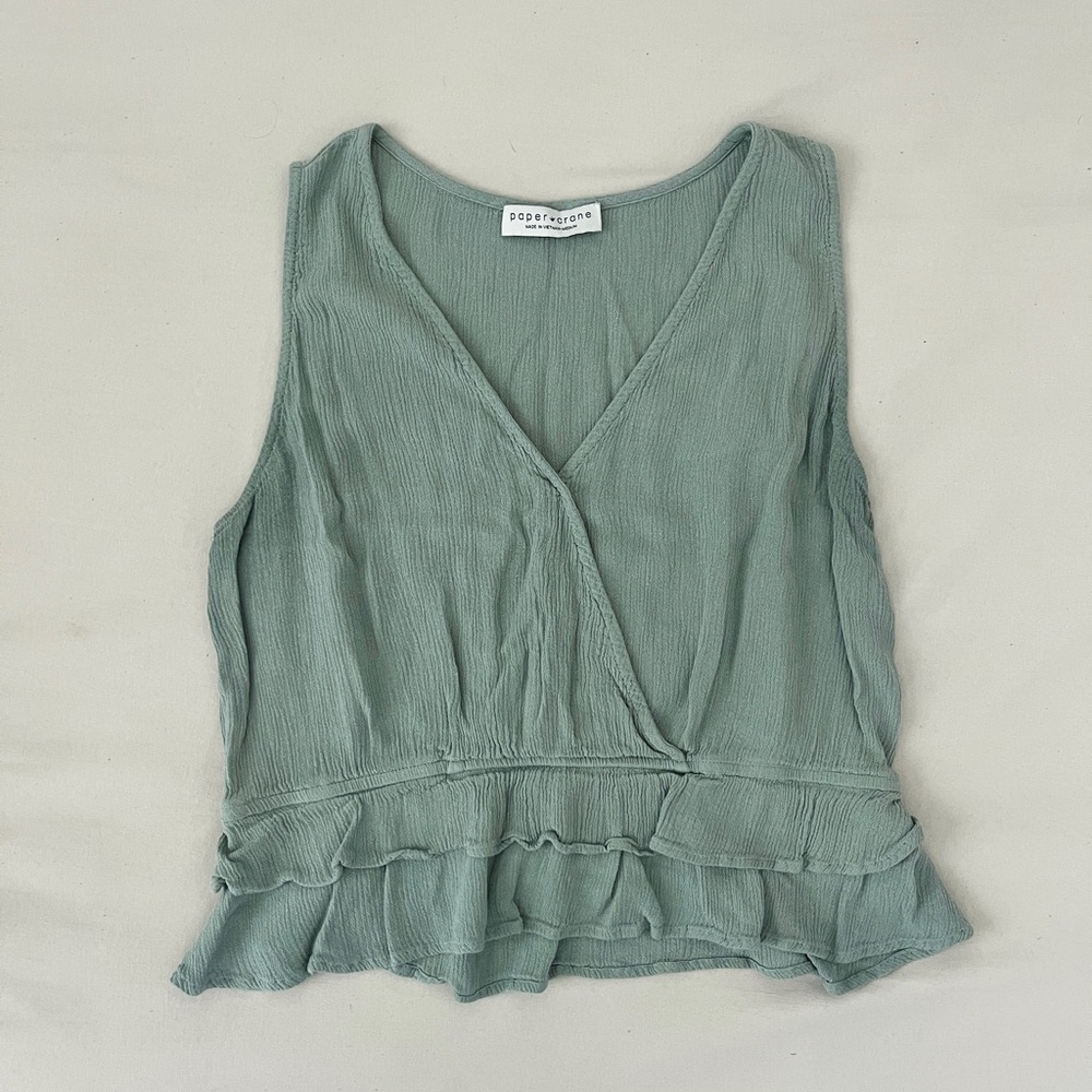 Sea Foam Green Mermaidcore Sleeveless Top